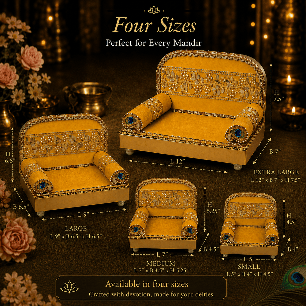 Laddu Gopal Ji Singhasan (Yellow)