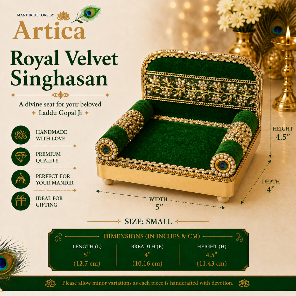 Laddu Gopal Ji Singhasan (Green)